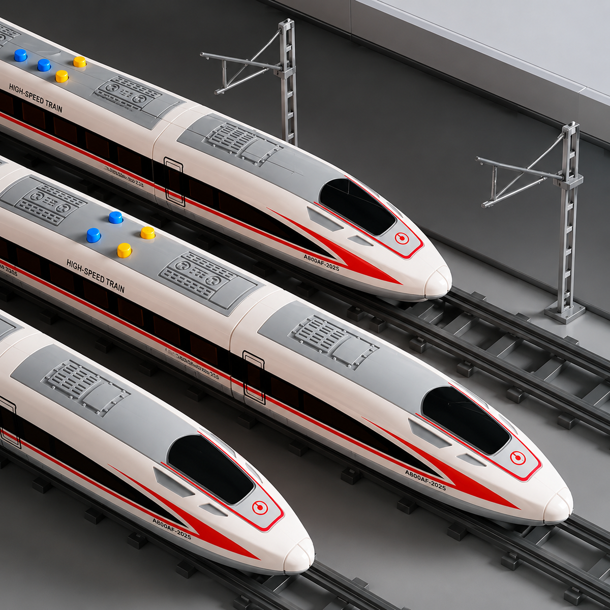 Tren de Mare Viteză Fuxing – Jucărie cu Inerție și Muzică