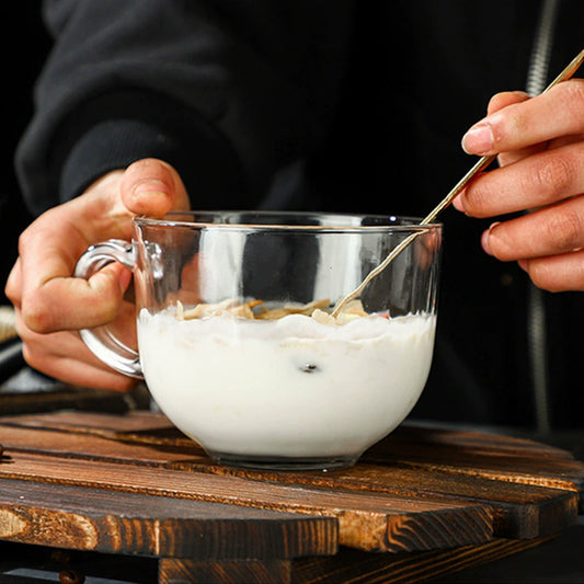 Cana din Sticlă cu Mâner pentru Lapte și Ovăz, Capacitate Mare - image 2