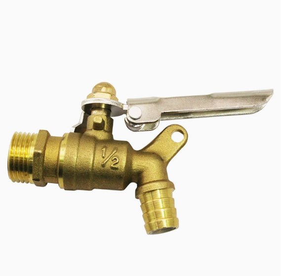 Robinet de grădină din alamă ½" cu manetă – control precis al apei