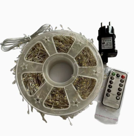 Șirag de lumini LED pe suport circular cu telecomandă