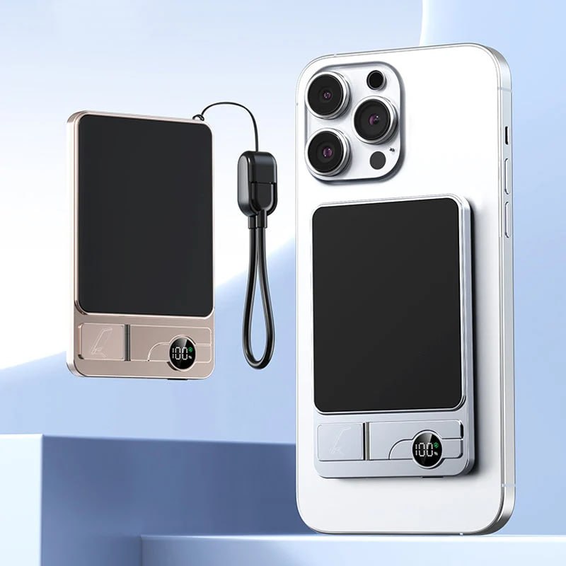Baterie Externă Magnetică pentru iPhone – Display Digital