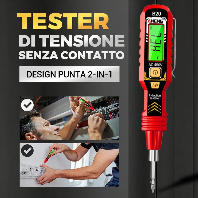 Tester de Tensiune Fără Contact ANENG B20 – 2 în 1