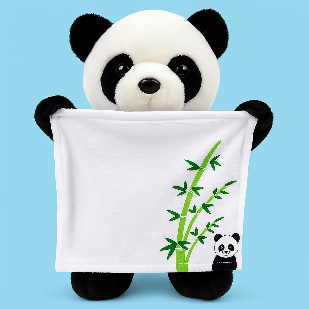 Panda interactivă cu păturică