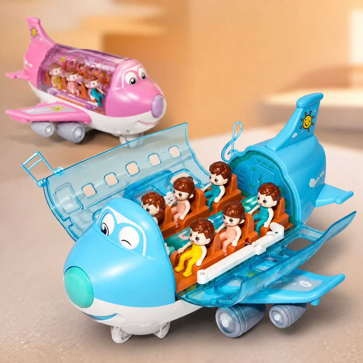 Avion Jucărie Interactiv cu Figurine și Lumini