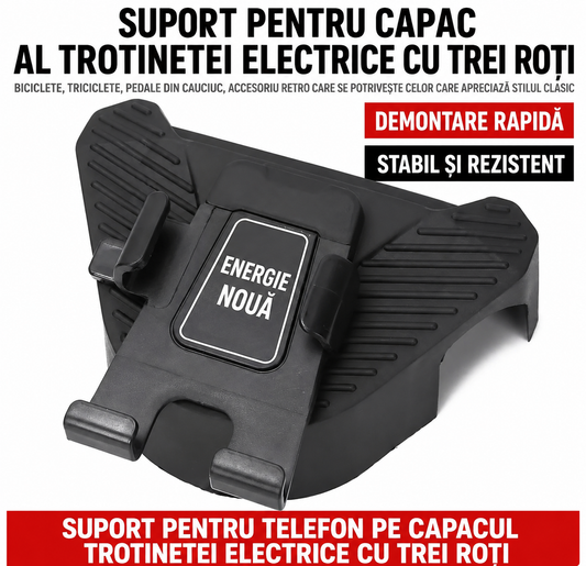 Capac Ghidon Tricicletă Electrică cu Suport Telefon