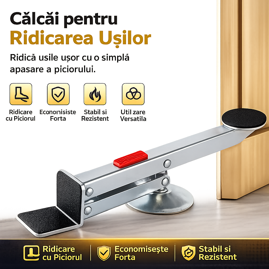 Ridicător de Ușă cu Pedală – Mâini Libere Instant