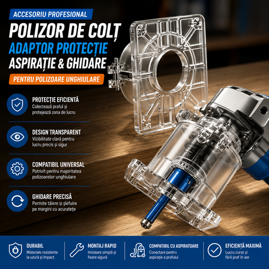 Adaptor Transparent pentru Polizor Unghiular – 2 în 1