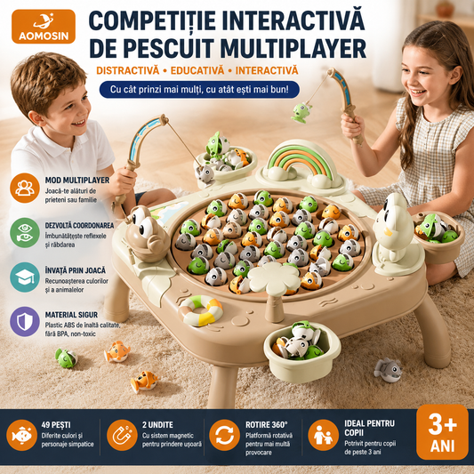 Joc de Pescuit Interactiv pentru Copii – Concurs în Familie