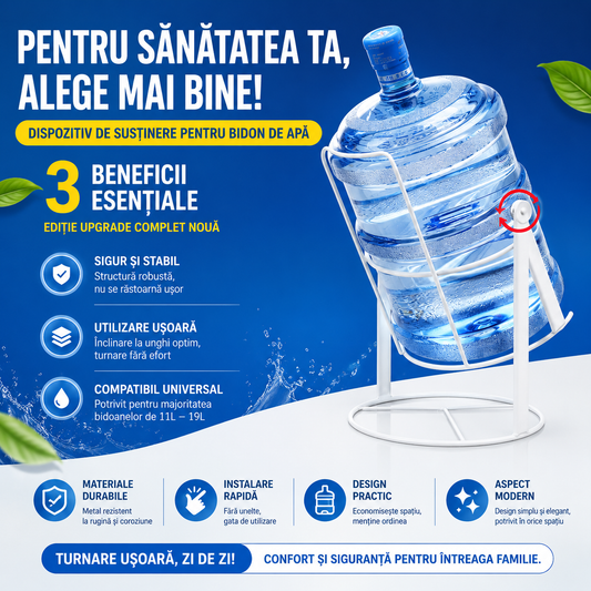 Suport Înclinat pentru Bidon de Apă – Dozare Ușoară