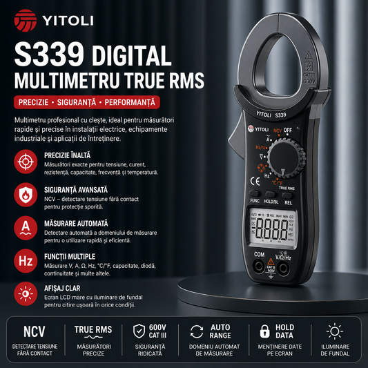 Clește Multimetru Digital S339 – Măsurători Precise