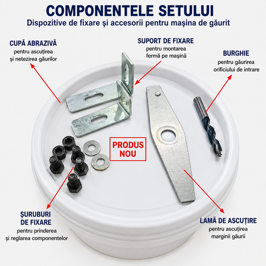 GrainMaster DIY™ – Kit pentru Transformarea Polizorului Unghiular in Moara pentru Cereale si Furaje