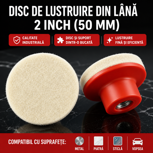 Disc de Lustruit din Lână – Luciu Perfect pe Orice Suprafață (Set 2 buc)