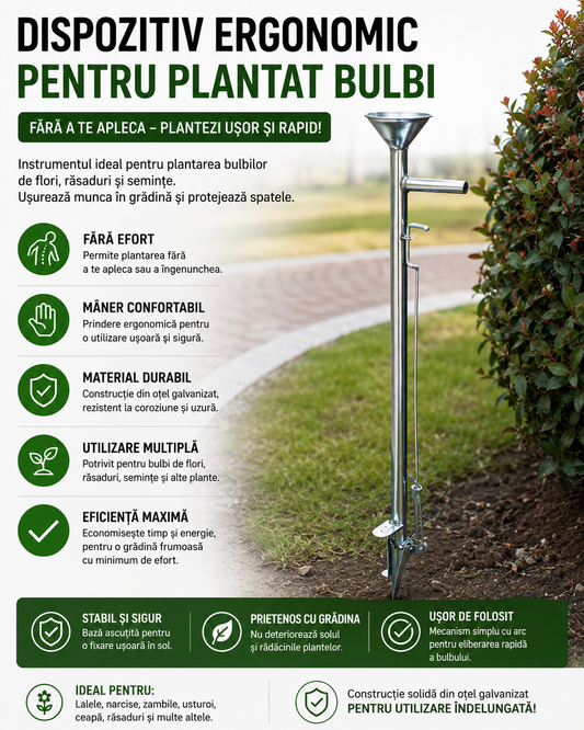 Plantator manual de semințe – fără să te apleci