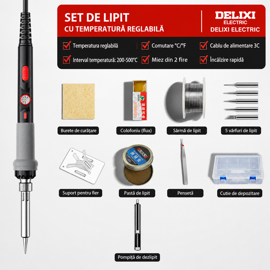 Set Profesional de Lipit cu Temperatura Reglabila