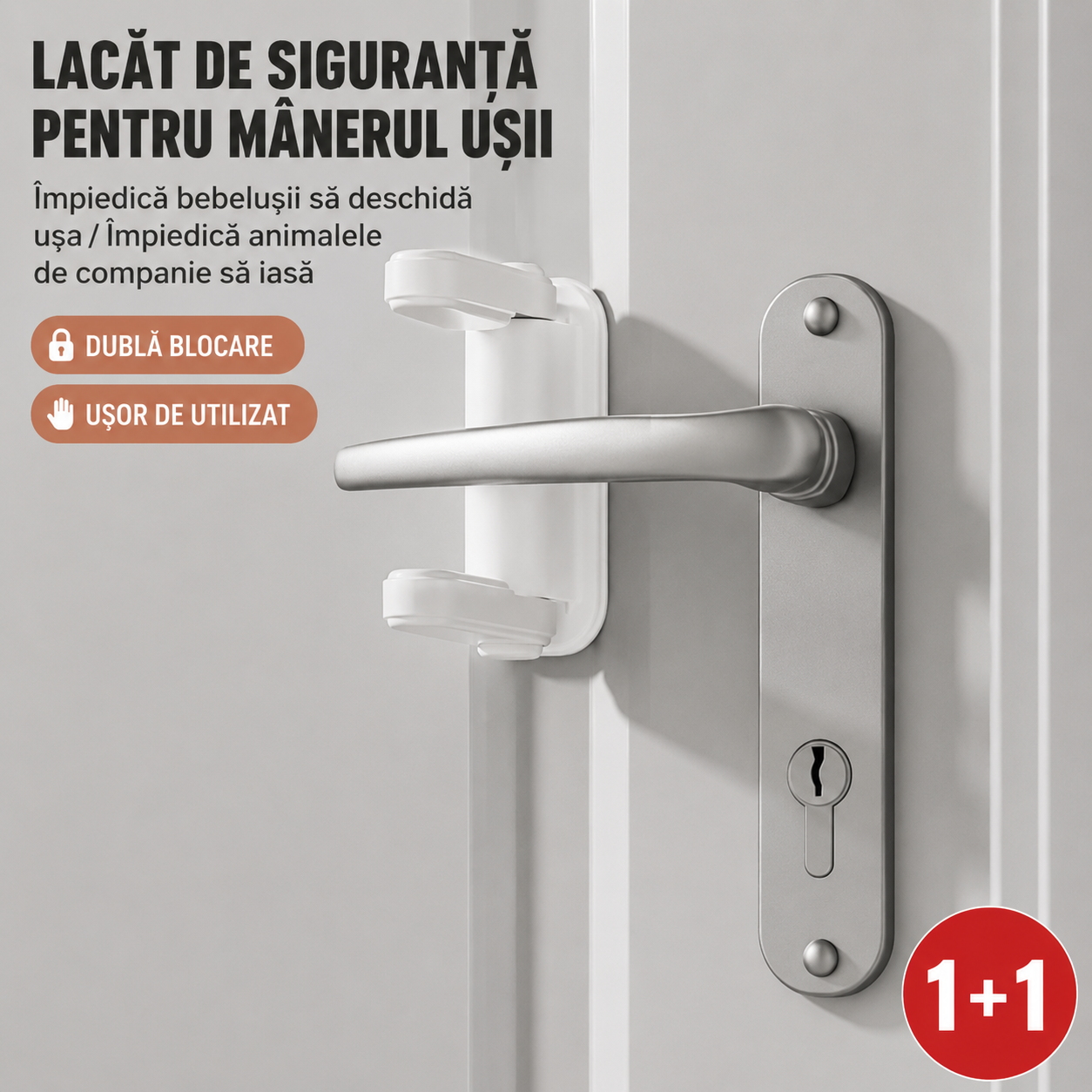 OFERTA 1+1 – Blocator de Siguranta pentru Manerul Usii