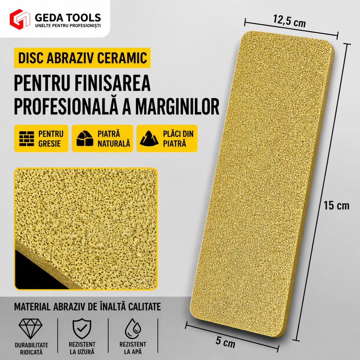Edgeon™ – Pad Profesional pentru Slefuirea Muchiilor de Gresie si Piatra