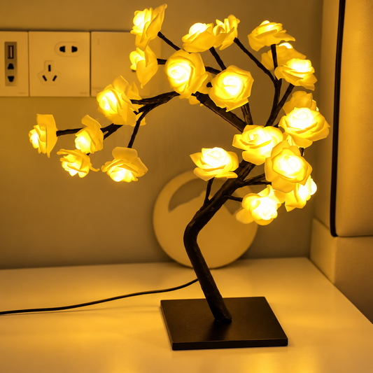 Lampa Decorativă Arbore cu Trandafiri Luminoși LED