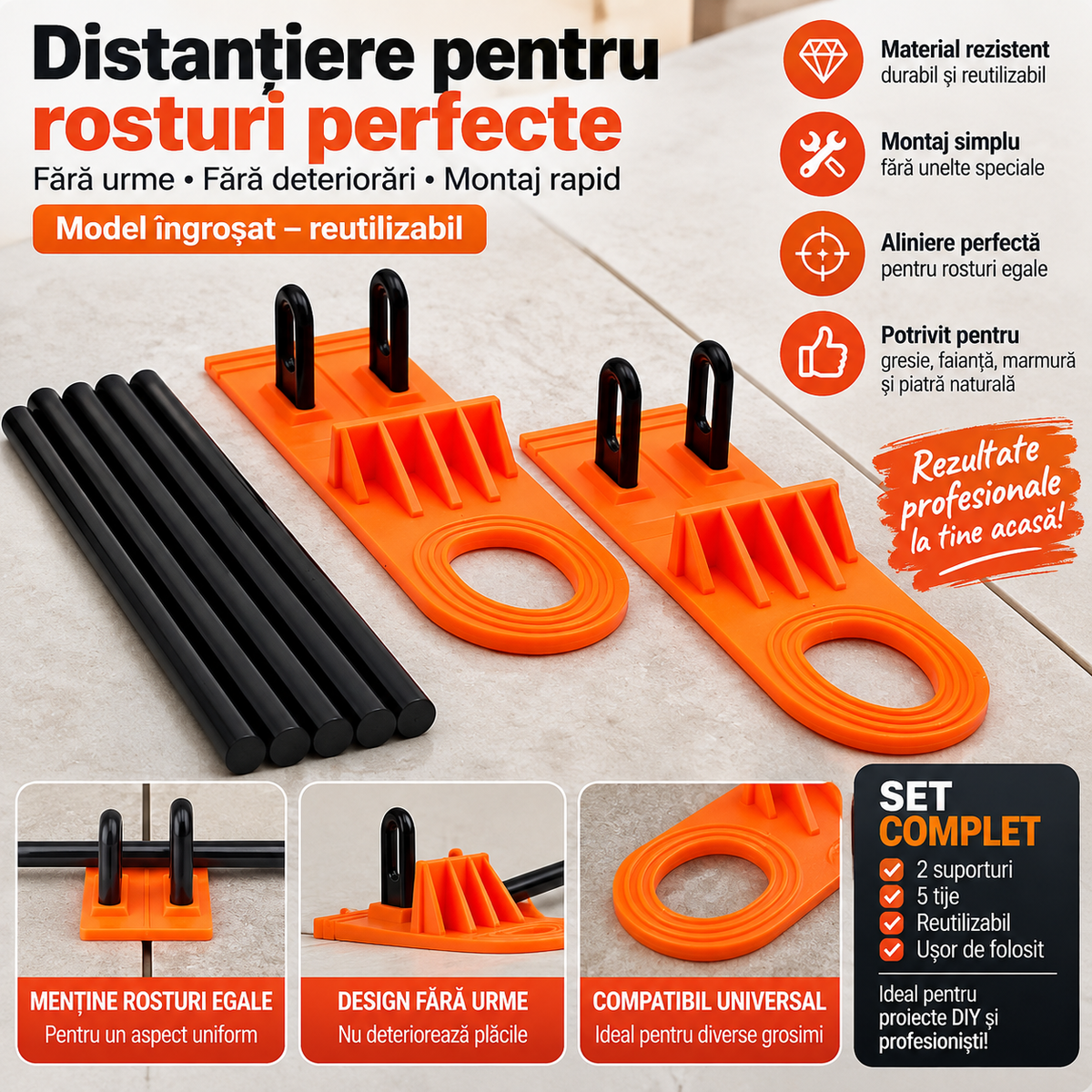 Set Suporturi Extensoare pentru Deschiderea Ușilor – Fără Urme