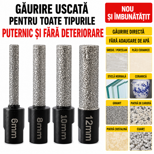 Set de burghie cu carotă diamantată (set 4 bucati)