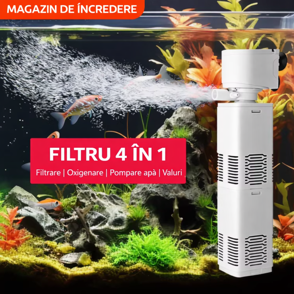 HydroPure JY-800F™ - Filtru Intern Acvariu 20W, 880 L/h, pentru acvarii 60–80 cm