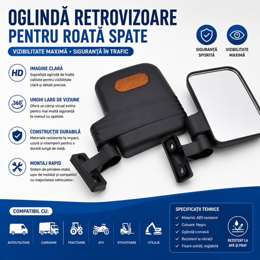 Oglinzi retrovizoare pentru triciclu/moto de livrări