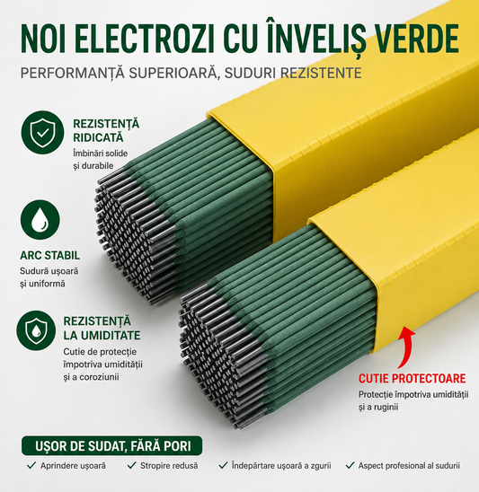 Electrozi de sudură verzi pentru începători – set profesional