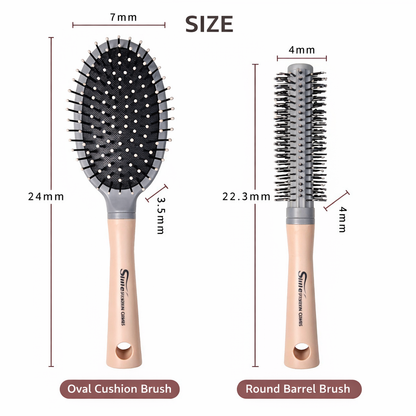 SilkyBrush™ – Set 3 perii profesionale pentru par (descurcare, volum si styling)