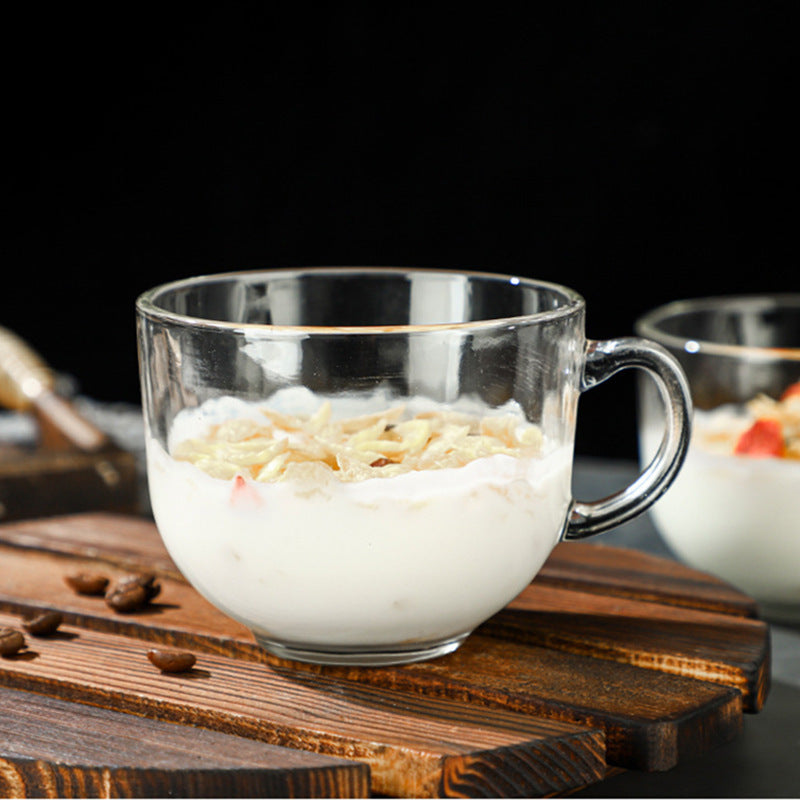 Cupa Elegantă din Sticlă cu Mânere pentru Lapte și Cereale - image 5