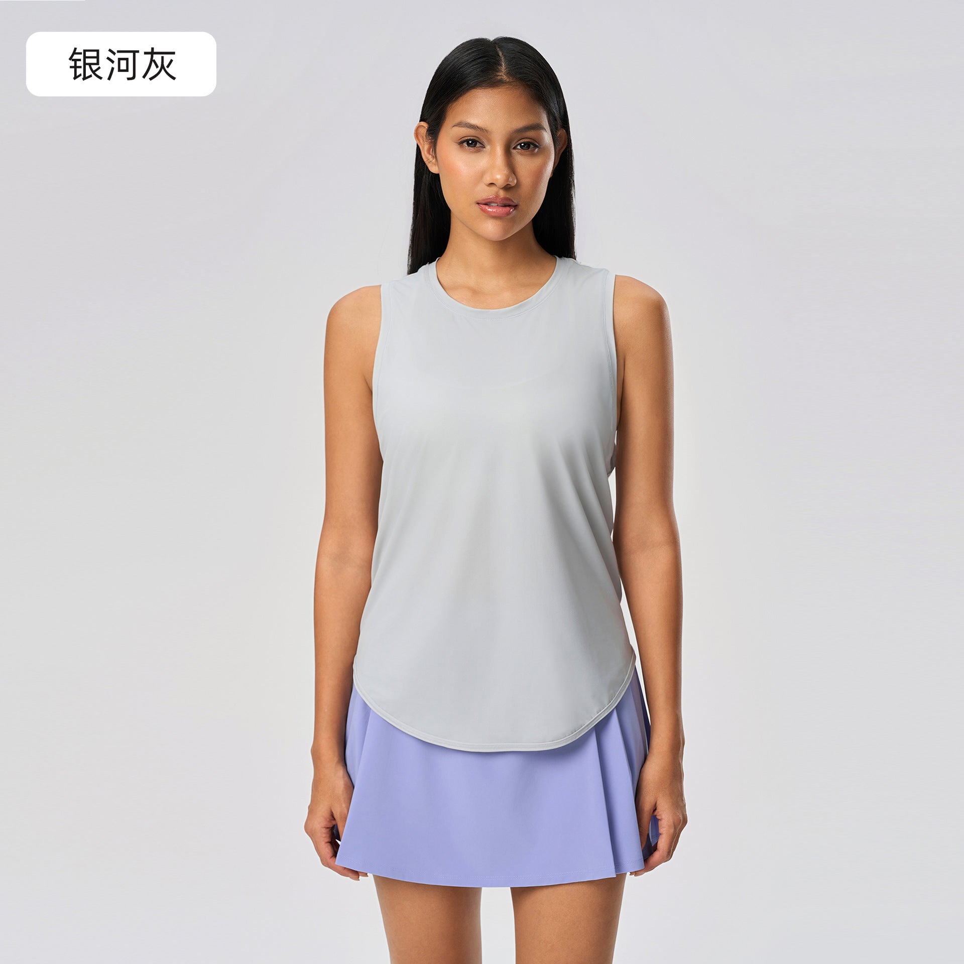 Top din material respirabil pentru sportivi, cu mânecă fără umeri - image 9