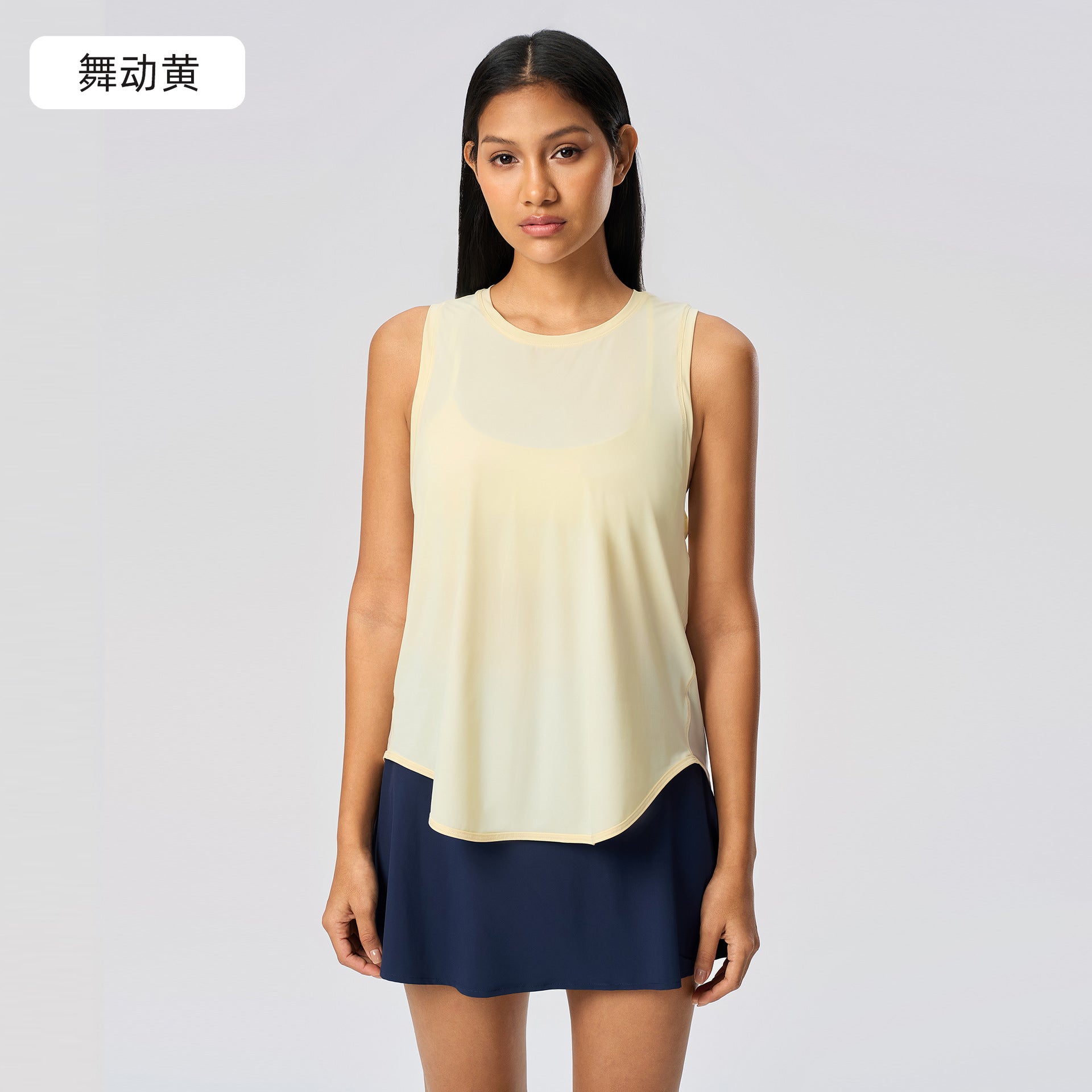 Top din material respirabil pentru sportivi, cu mânecă fără umeri - image 7