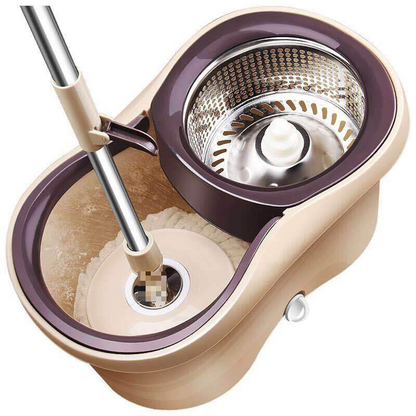 SpinMate™ – Mop Rotativ Profesional cu Galeata si Storcator