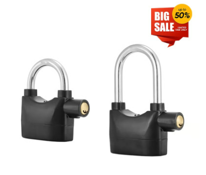 LOCKMAX™ - Lacat Antifurt cu Alarma 110 dB si Carcasa din Aluminiu