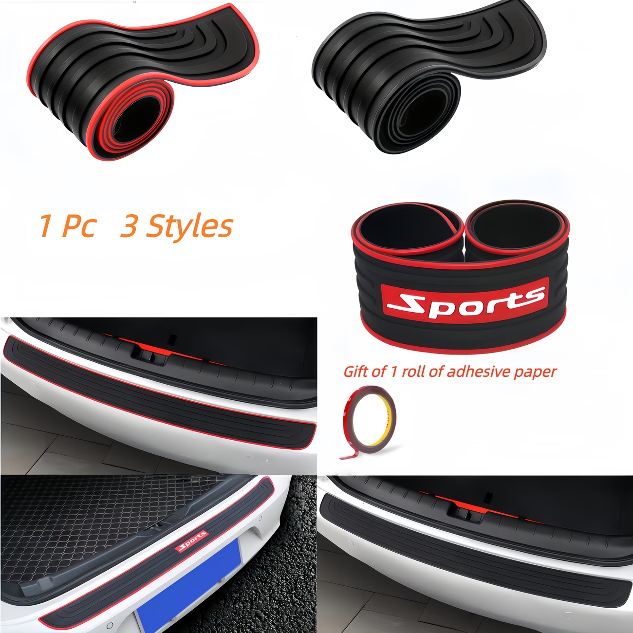 Sportix™ - Protectie Bara Portbagaj din Cauciuc Anti-Zgarieturi (90 cm)