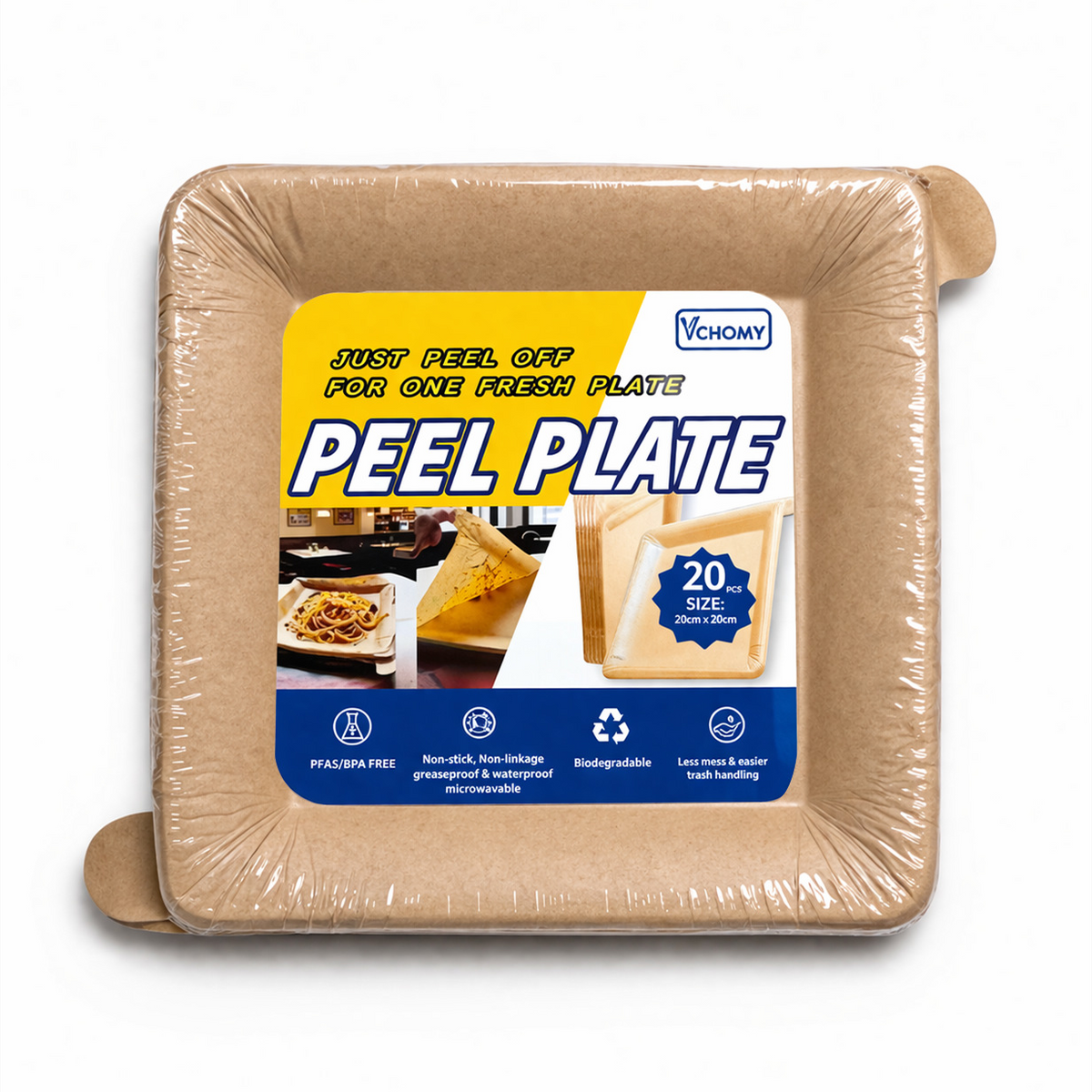 Peel Plate™ – Farfurii Practice pentru Mese, Petreceri si Evenimente (80 buc)