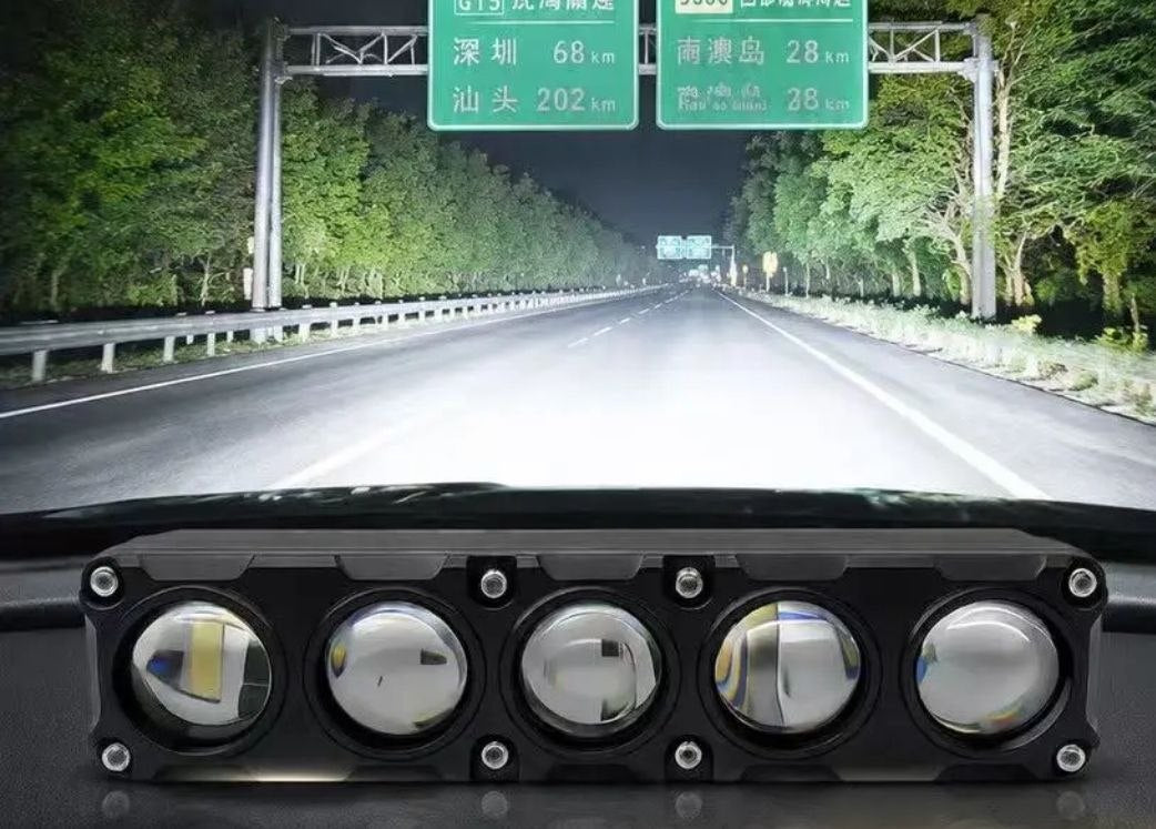 Bară LED Auto cu 5 Lentile pentru Vizibilitate Maximă Noapte