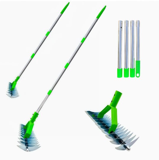 Greblă Extensibilă cu Lame Metalice – Grădină Îngrijită