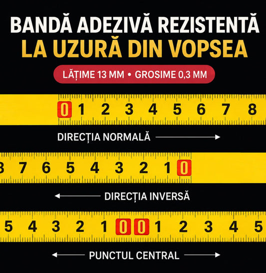 Bandă adezivă pentru ruletă – rezistentă la uzură (3m)