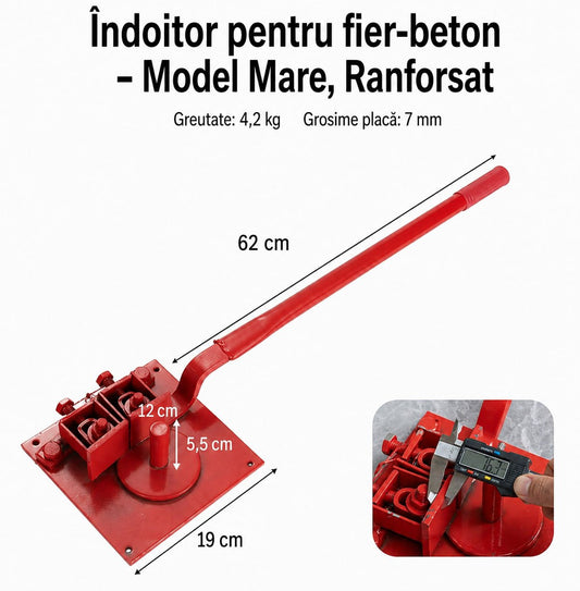 Îndoitor Fier-Beton Manual – Model Mare Ranforsat