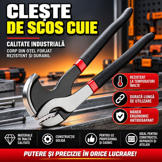 Clește de Scos Cuie Profesional – Oțel Forjat