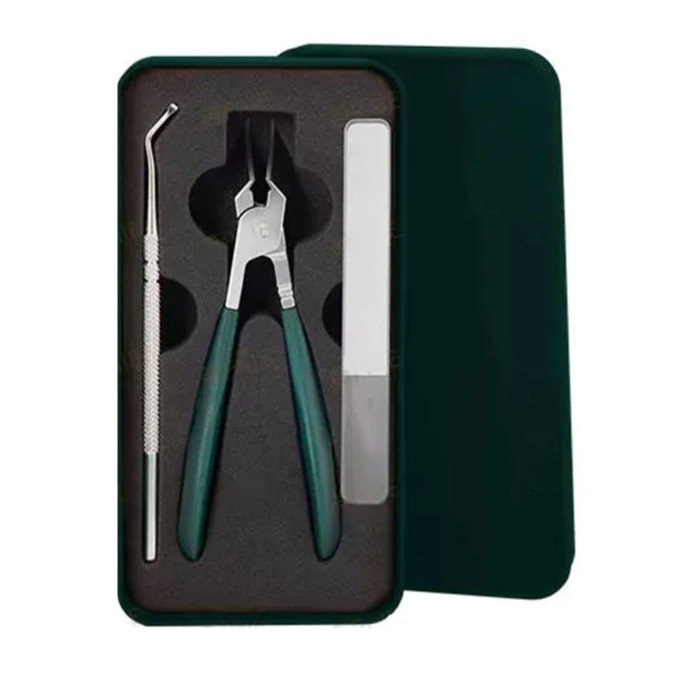 Set Profesional Îngrijire Unghii – Clește, Pilă și Instrument Curățare