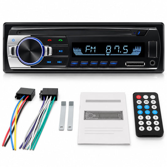 Radio Auto Bluetooth cu Telecomandă și Display LED