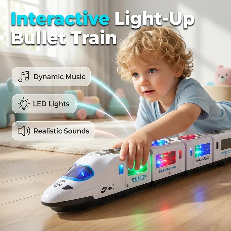Tren Glonț Interactiv cu Lumini LED și Sunete